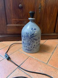 Lampada vintage spagnola in gres smaltato