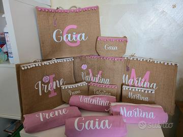 Borsa mare con pochette e telo mare