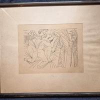 Pablo Picasso Litografia "Raffaello e la Fornarina