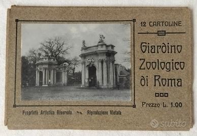 VECCHIE ANTICHE CARTOLINE ZOO DI ROMA FINE ANNI 20