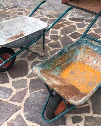 Cariola carriola in ferro normale e elevatori
