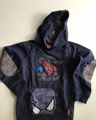 Felpa bambino Spiderman Marvel cappuccio 9-10 anni