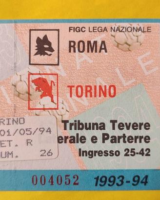 Biglietto Roma Torino 1993 - 1994