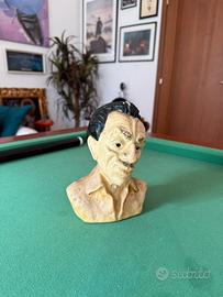 Scultura Artigianale in Legno Eduardo De Filippo