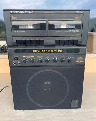 Registratore Stereo Doppia Piastra Cassette Giochi