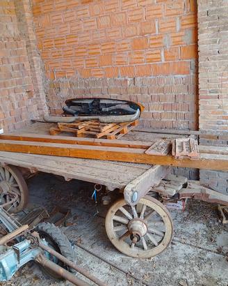 carro agricolo antico di legno - perfetto – grande