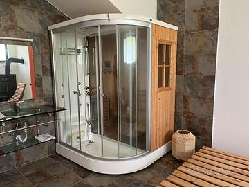 Sauna con doccia AQUALUX