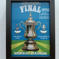 Subbuteo FA Cup quadretto con cornice 13x18 cm