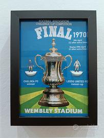 Subbuteo FA Cup quadretto con cornice 13x18 cm