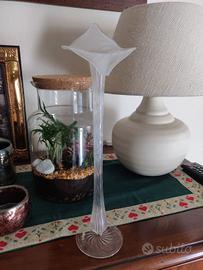 vaso /porta candela in vetro Murano 