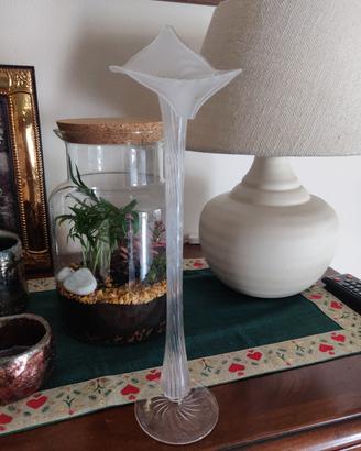 vaso /porta candela in vetro Murano 