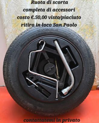 Ruota di scorta completa di accessori 