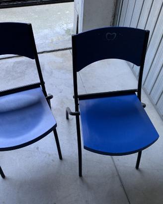 Seggioline pieghevoli blu