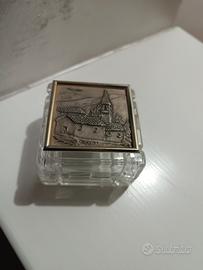 scatolino in vetro con quadretto 