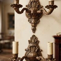 lampada  vintag   in ottone. 2 pezzi