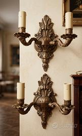 lampada  vintag   in ottone. 2 pezzi