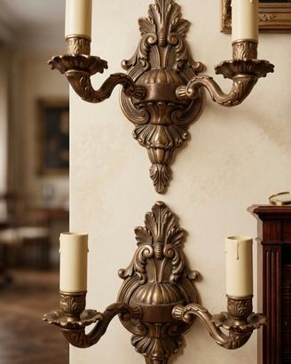lampada  vintag   in ottone. 2 pezzi