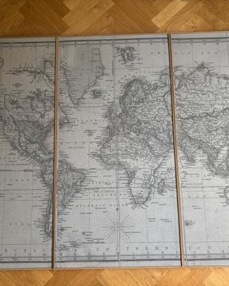 Mappa da parete con riproduzione di planisfero ant