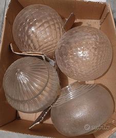 Bocce in vetro per lampadari vintage