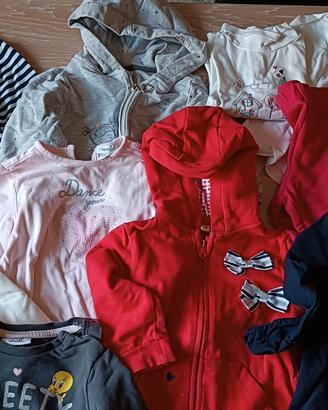 stock lotto abbigliamento bambina 12/18 mesi 