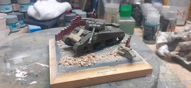 Diorama 1/76 Sherman
