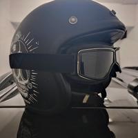 Casco jet DMD con occhiali vintage taglia M