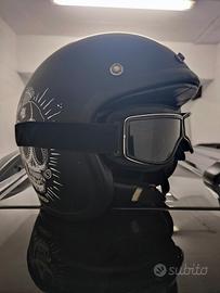 Casco jet DMD con occhiali vintage taglia M