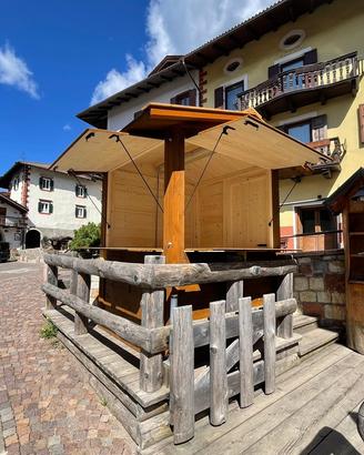 Casetta mercatini, stand legno, chiosco modulare