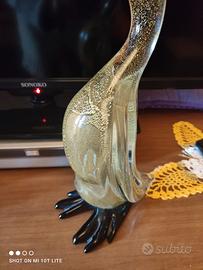 Scultura Anatra in Vetro Artistico