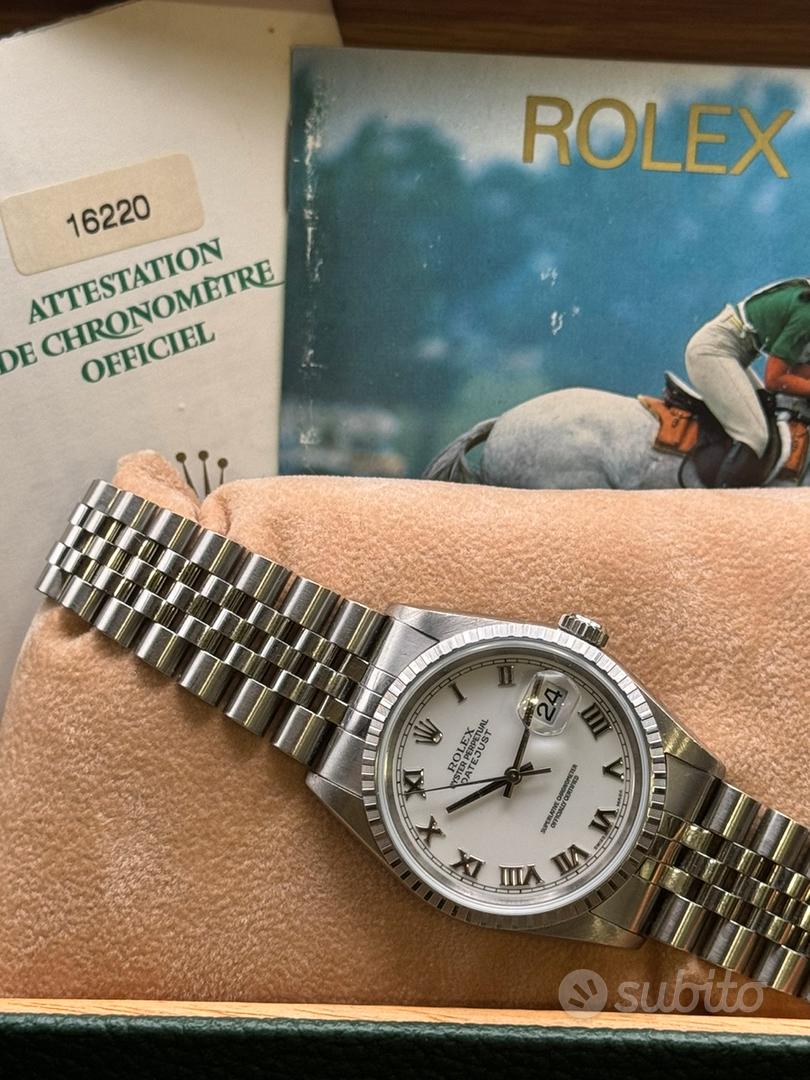 Subito UNIVERSO ORO Rolex Datejust Ref 16220 full set 1998 Abbigliamento e Accessori In vendita a Roma