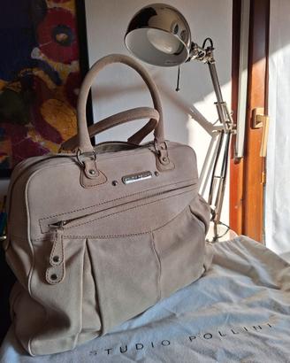 Borsa grande scamosciata - Studio Pollini - grigio