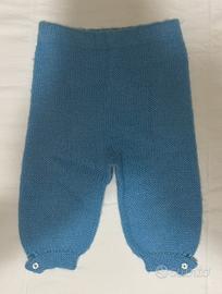 Pantalone zuava azzurro bimbo fatto a macchina