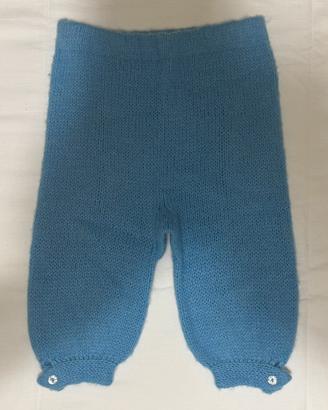 Pantalone zuava azzurro bimbo fatto a macchina