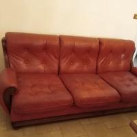 Divano letto in pelle vintage