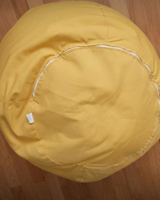 Pouf artigianale  color giallo 
