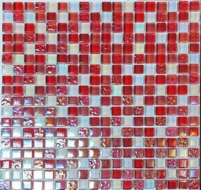mosaico mix rosso e bianco