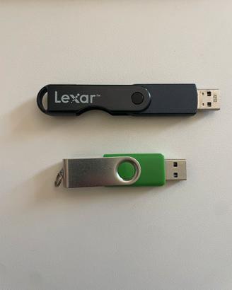 2 chiavette pendrive USB da 8 Gb