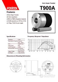 TWEETER FOSTEX T900 ALNICO