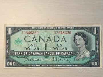 Banconota vera 1 dollaro canadese ediz. limitata
