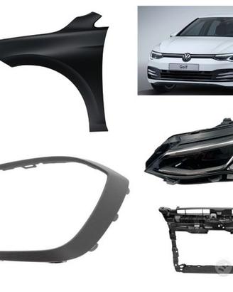 Vw Golf 8 musata paraurti fanale assetto cerchi R