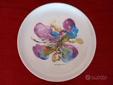 Piatto artistico di Zao Wou Chi "Orchidee"
