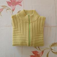 Cardigan Donna Full Zip Lana Merinos Giallo Lime M
