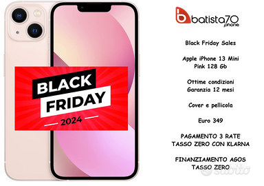 Black Friday 2024 Apple iPhone 13 Mini Pink 128 Gb