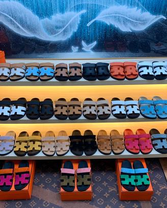 Pantofole Hermes in vera pelle