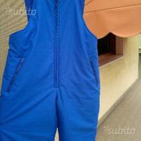 tuta salopette imbottita da neve montagna sci