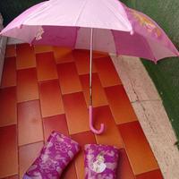 set Disney per pioggia stivaletti e ombrellino
