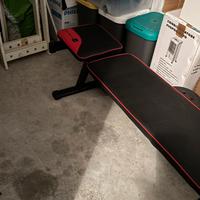 Panca fitness Decathlon con bilancieri