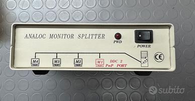 SPLITTER VGA 4 PORTE PER PC MONITOR TV ATTACCO VGA