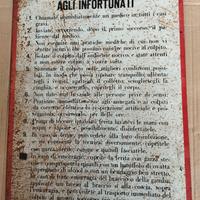 Cartello di sicurezza sul lavoro anni 50 