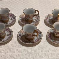 Set di 6 tazzine da caffe’ in porcellana Saxe